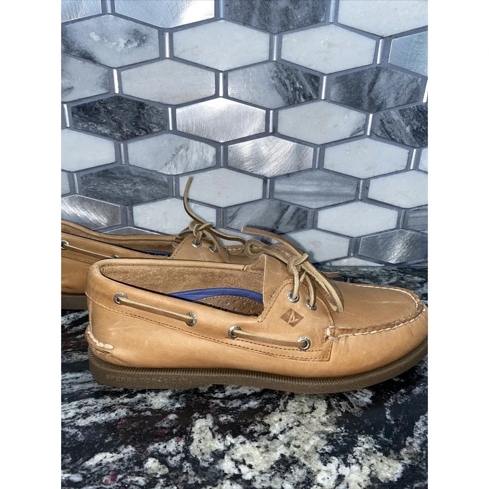 Sperry Mens Authentic Original 2-i Leather Boat‎ Shoe, Sahara, sz 9